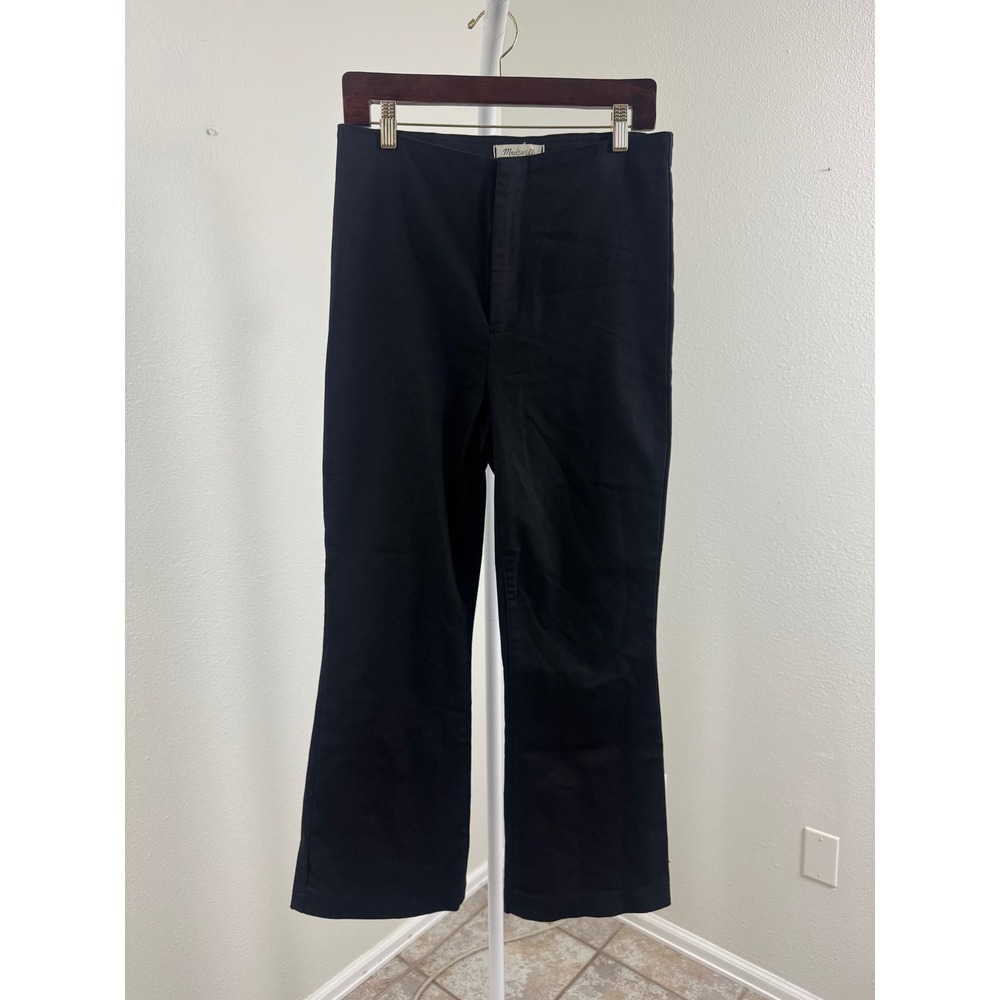 Madewell Black High Rise Cropped Flare Pants Size 29 Stretch Trousers